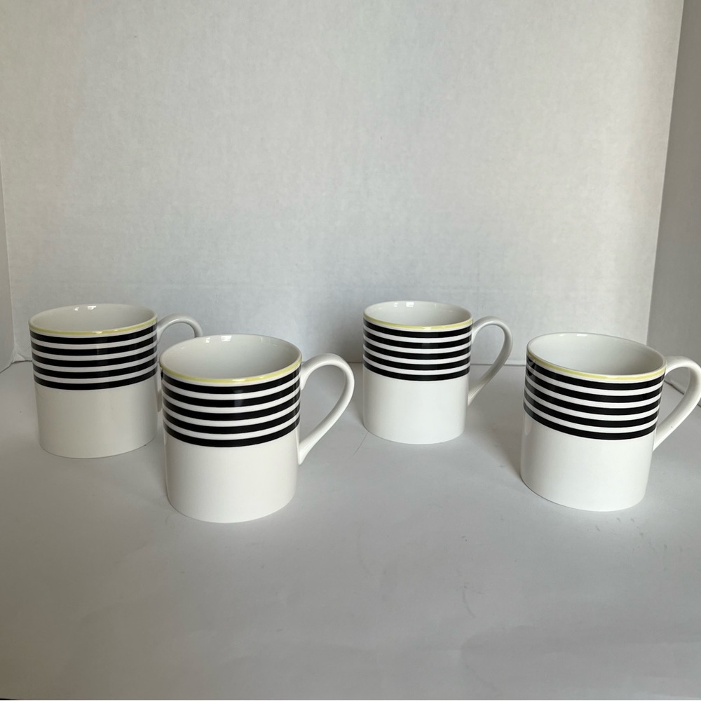 Kate Spade+ Lenox Dalton Street 4 coffee mugs/cups. Very modern and chic!
